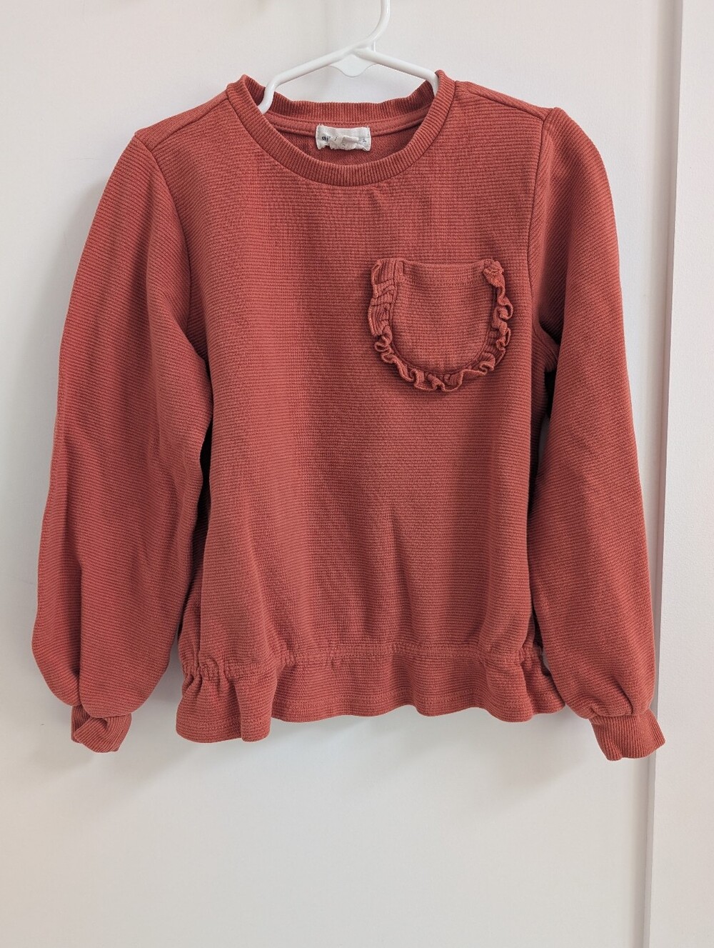 ✨4 for 12 Miles the Label Waffle Knit Ruffle Sweatshirt 6Y